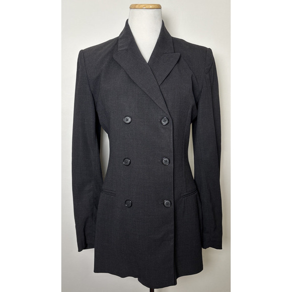 Banana Republic Womens Double Breasted Blazer Size 2 Italian Wool Classic Career - Picture 1 of 10